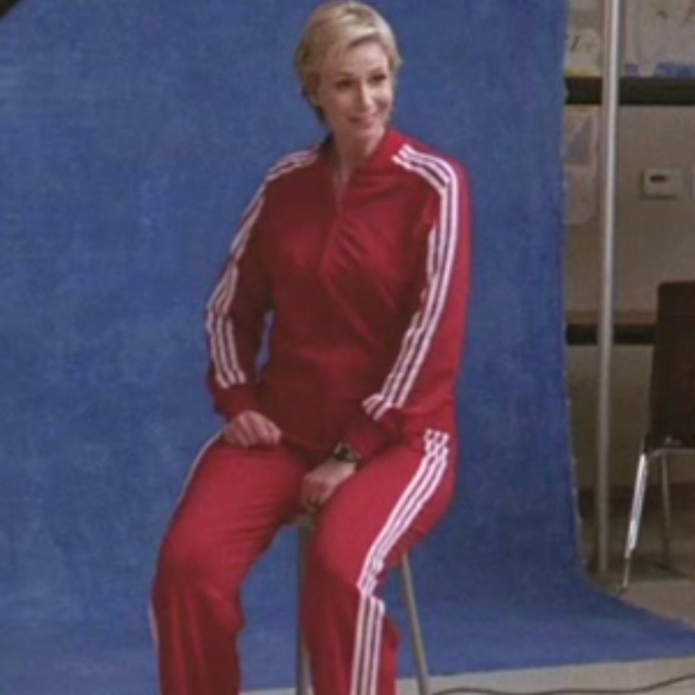 Red Velvet Track Pants - Picture 2 of 2